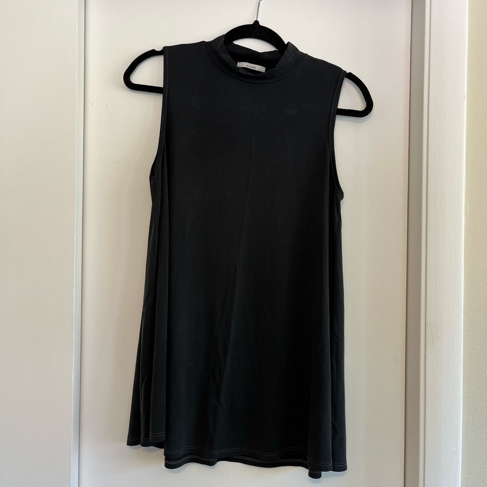 Grey Turtleneck Dress